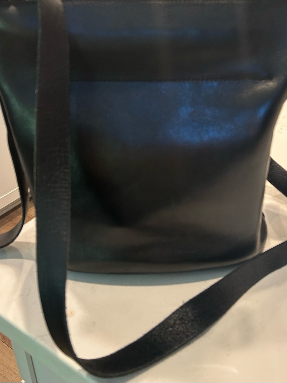 Madewell Vintage Classic Black Leather Crossbody Shoulder Bag - Picture 4 of 6